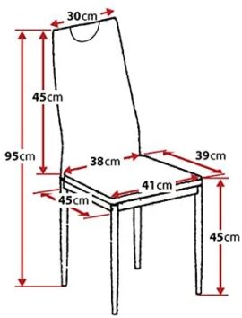 Albatros Salerno, Lot de 6 Chaises de Salle à Manger, Noir, SGS Tested Albatros Salerno, Lot de 6 Chaises de Salle à Manger, Noir, SGS Tested 6