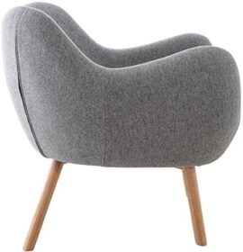 CLP Chaise Lounge Adam en Tissu I Chaise Fauteuil pour Salon Ou Salle A Manger I Piètement en Bois De Chêne I Design Scandinave Moderne, Couleurs:Gris CLP Chaise Lounge Adam en Tissu I Chaise Fauteuil pour Salon Ou Salle A Manger I Piètement en Bois De Chêne I Design Scandinave Moderne, Couleurs:Gris 3