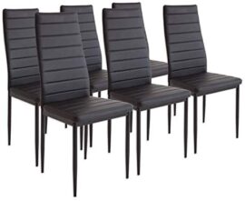 Albatros 2698 MILANO Lot de 6 chaises, noir