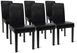 IDMarket - Lot de 6 chaises Hannah Noires pour Salle à Manger