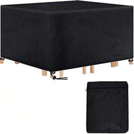 Landrip Housses Salon de Jardin Rectangulaire,Housse de Table Jardin Imperméable,420D Anti-UV Housse Salon de Jardin Exterieur (200 x 160 x 70CM)