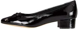 Marque Amazon - find. Mini Heel Leather Ballet, Escarpins femme