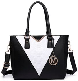 Miss Lulu Femme Sac à Main Sacoche Moyenne Bandoulière en Simili Cuir de V