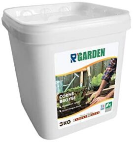 R’Garden | Engrais Organique Corne Broyée | Engrais Ecologique | Fertilisant Naturel | Nourrit en Profondeur | Facile d’Utilisation | 3KG