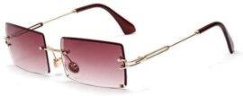 SHEEN KELLY Lunettes de soleil carrées ultra-petites pour femmes Hommes Rectangle Rétro voir à travers des lunettes de soleil sans monture Lunettes de soleil Kylie Jenner SHEEN KELLY Lunettes de soleil carrées ultra-petites pour femmes Hommes Rectangle Rétro voir à travers des lunettes de soleil sans monture Lunettes de soleil Kylie Jenner