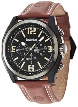 Timberland - 14366JSBU/02 - Montre Homme - Quartz - Chronographe - Bracelet Cuir marron