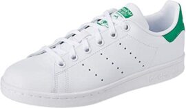 adidas Originals Stan Smith J, Baskets Mixte Enfant, Footwear White/Footwear White/Green, 38 EU