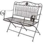 Banc fauteuil de jardin pliable en fer 93×110 Banc fauteuil de jardin pliable en fer 93×110