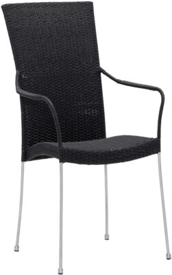 chaise-repas-empilable-en-acier-et-fibre-synthetique-noire