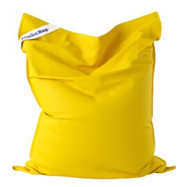 Coussin géant d’extérieur en tissu jaune Coussin géant d’extérieur en tissu jaune