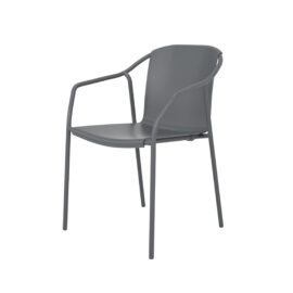 fauteuil-de-jardin-en-aluminium-laque-et-polypropylene-gris