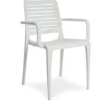 Fauteuil de jardin en polypropylène renforcé blanc Fauteuil de jardin en polypropylène renforcé blanc