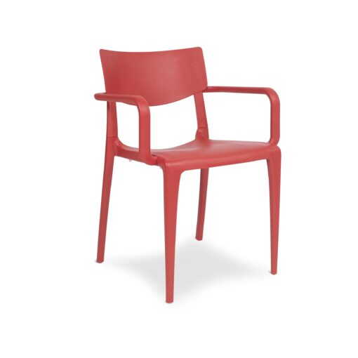 Fauteuil de jardin en polypropylène renforcé brique