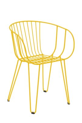 Fauteuil en acier jaune Fauteuil en acier jaune