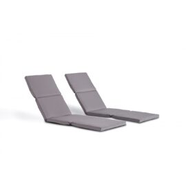 Lot de 2 coussins pour transat gris Lot de 2 coussins pour transat gris