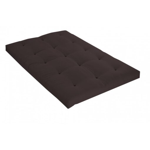 Matelas futon coton couleur chocolat 140x190