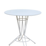 NOSTRUM – Table rond en acier blanc D80 NOSTRUM – Table rond en acier blanc D80