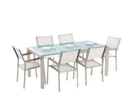 set-de-jardin-plateau-en-verre-avec-6-chaises-blanches-180-cm