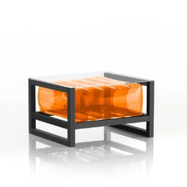 Table basse tpu orange cadre en aluminium Table basse tpu orange cadre en aluminium