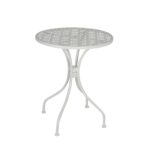 Table d’extérieur en métal blanc D60 Table d’extérieur en métal blanc D60