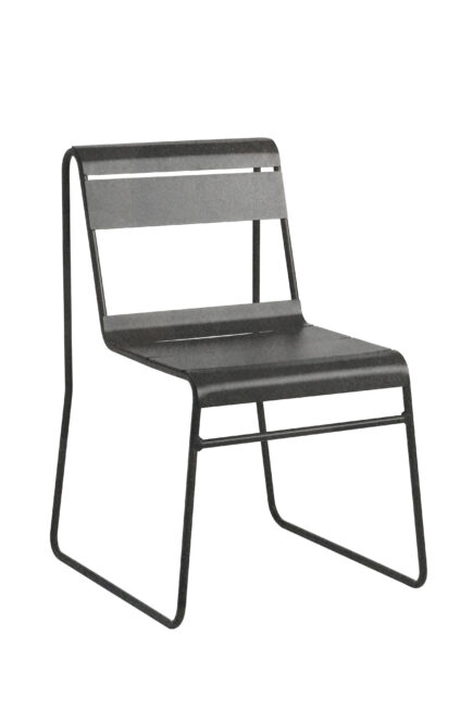 TOSCANA - Chaise en acier gris anthracite