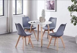 Chaise Scandinave Lorenzo – Assise Rembourrée – Salle à Manger, Cuisine, Chambre (Gris, 1) Chaise Scandinave Lorenzo – Assise Rembourrée – Salle à Manger, Cuisine, Chambre (Gris, 1) 4