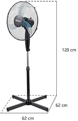 Ardes Penny AR5AM40P Ventilateur sur pied Hauteur réglable 3 pales 40 cm avec oscillation, large base 60 cm et 3 vitesses Ardes Penny AR5AM40P Ventilateur sur pied Hauteur réglable 3 pales 40 cm avec oscillation, large base 60 cm et 3 vitesses 8