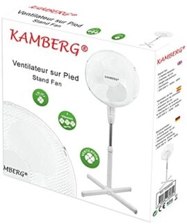 KAMBERG – 00008060 – VENTILATEUR 40 CM SUR PIEDS BLANC – 3 VITESSES – OSCILLATION – HAUTEUR REGLABLE – SILENCIEUX – GRILLE SECURISEE – 45 W KAMBERG – 00008060 – VENTILATEUR 40 CM SUR PIEDS BLANC – 3 VITESSES – OSCILLATION – HAUTEUR REGLABLE – SILENCIEUX – GRILLE SECURISEE – 45 W 6