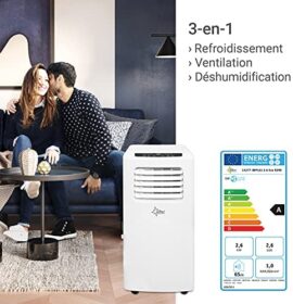 Suntec Climatiseur Mobile Impuls 2.6 Eco R290 – Climatiseurs Portables, Déshumidificateur, Ventilateur, 9000BTU/h, 2,6KW, Fonction minuterie programmable, Télécommande | Tuyau d’évacuation Suntec Climatiseur Mobile Impuls 2.6 Eco R290 – Climatiseurs Portables, Déshumidificateur, Ventilateur, 9000BTU/h, 2,6KW, Fonction minuterie programmable, Télécommande | Tuyau d’évacuation 3