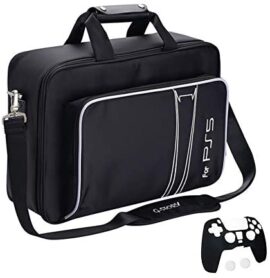 G-STORY PS5 Sac de transport, PS5 Étui, PS5 sac de rangement,PS5 Bag Sac de voyage pour console Playstation 5 / contrôleur DualSense / câbles et accessoires