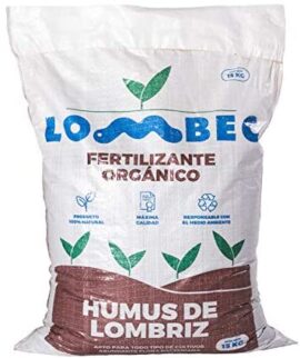 LOMBEC Humus de vers de Terre, Sac de 15 kg (25 l). Engrais Organique, Vermicompost 100% Naturel. Engrais écologique adapté à Toutes Les Cultures. Idéal pour Les Jardins urbains.