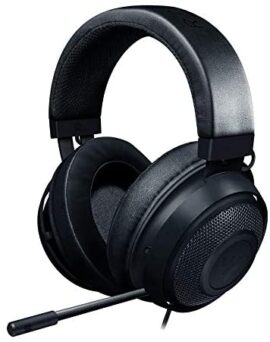 Razer Kraken - Casque de Jeu Filaire Multiplateforme pour PC, PS4, Xbox One et Commutateur, Diaphragme de 50 mm, Câble de 3,5 mm avec Commandes de Ligne - Noir