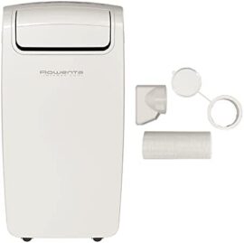 Rowenta Intense Cool Climatiseur portable ultra-compact, Puissance de refroidissement 2 000W, Couvre des pièces de 65m3, Classe énergétique A, 3 en 1 : climatiseur, déshumidificateur AU4010F0