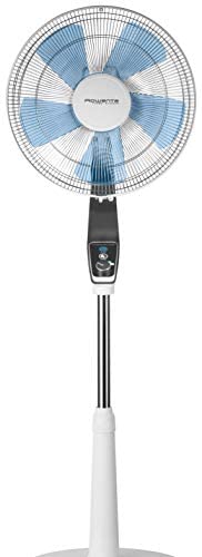 Rowenta Ventilateur sur pied 16''/40 cm, 5 pâles, Fonction Turbo Boost, Silence extrême, Ajustable en hauteur, Air frais intense VU5640F0