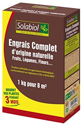 SOLABIOL SOCONAT1 Engrais Complet, Marron, 1 kg