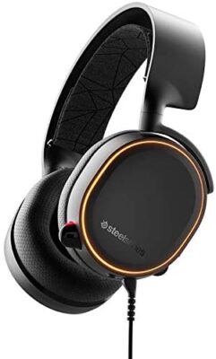 SteelSeries Arctis 5 - Casque de Jeu à Éclairage RVB - Son Surround DTS Headphone:X v2.0 pour PC, Playstation 5 et PS4 - Noir