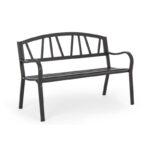 Banc de jardin en acier gris anthracite Banc de jardin en acier gris anthracite