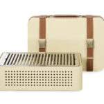 Barbecue portable en métal beige Barbecue portable en métal beige