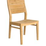 Chaise repas dossier haut en bois jaune Chaise repas dossier haut en bois jaune