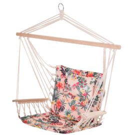 Chaise suspendue hamac rose fleuri Chaise suspendue hamac rose fleuri