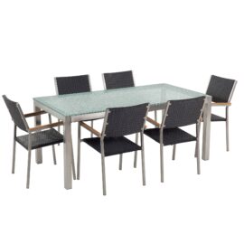 ensemble-table-en-verre-effet-brise-avec-6-chaises-en-rotin-noir