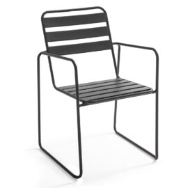 fauteuil-de-jardin-empilable-1-place-en-acier-gris