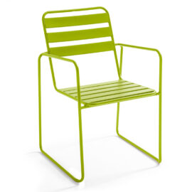 fauteuil-de-jardin-empilable-1-place-en-acier-vert