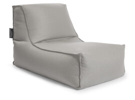 Pouf outdoor avec dossier gris 65x100x65 Pouf outdoor avec dossier gris 65x100x65