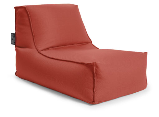 Pouf outdoor avec dossier terracotta 65x100x65