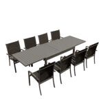 Table de jardin 8 places en aluminium anthracite Table de jardin 8 places en aluminium anthracite