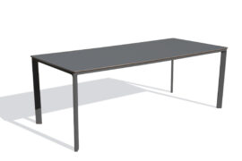 Table de jardin 8 places en aluminium laqué et peinture Epoxy gris Table de jardin 8 places en aluminium laqué et peinture Epoxy gris