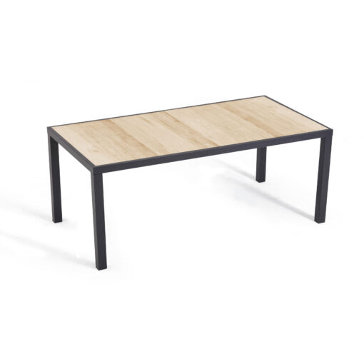 Table de jardin 8 places en aluminium marron