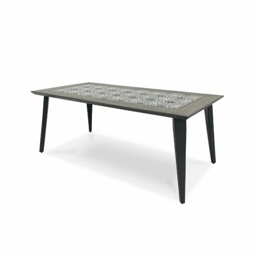 Table en métal et céramique 180 cm rectangulaire - 6 places