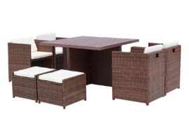 table-et-chaise-8-places-encastrables-alu-resine-marron-blanc